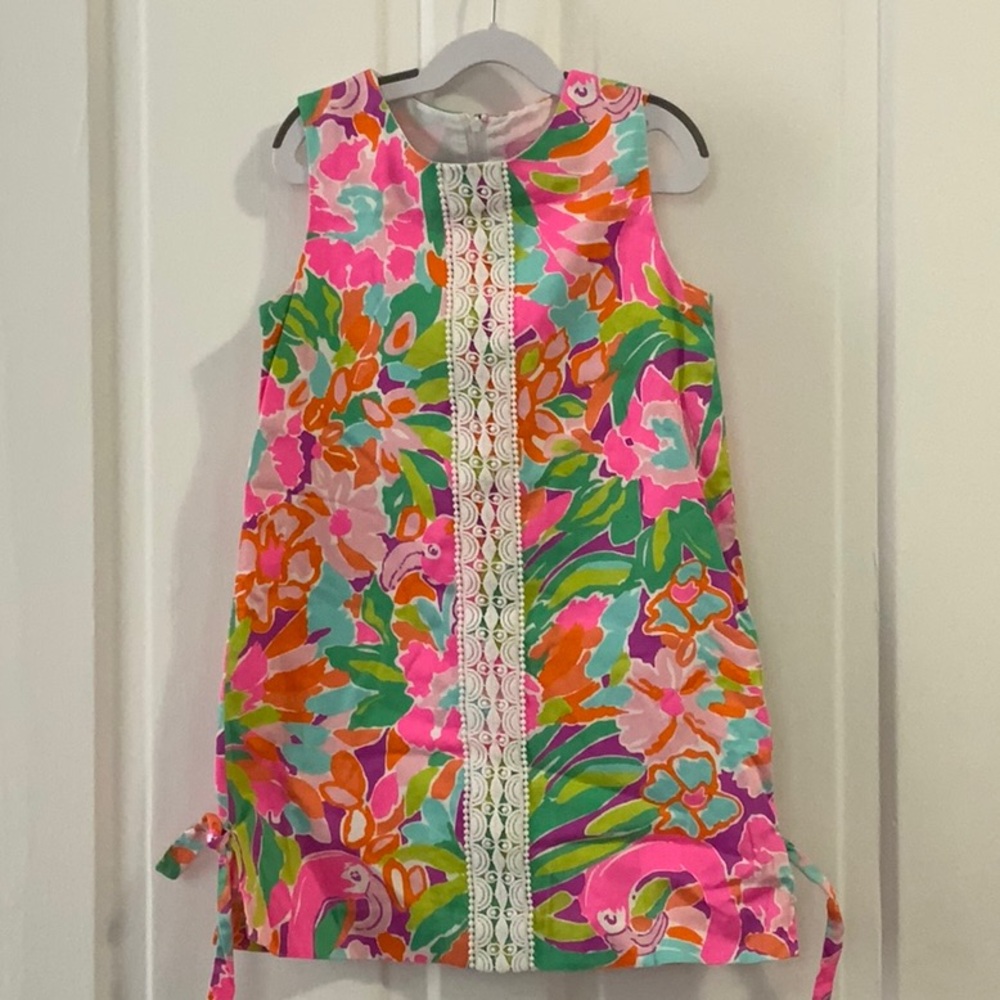 Lilly Pulitzer Floral Sleeveless Dress with Lace Detail